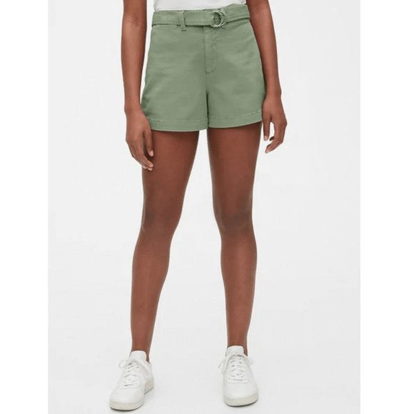 NWT High Waisted Khaki Shorts in Twig Green by GAP - Picture 6 of 6